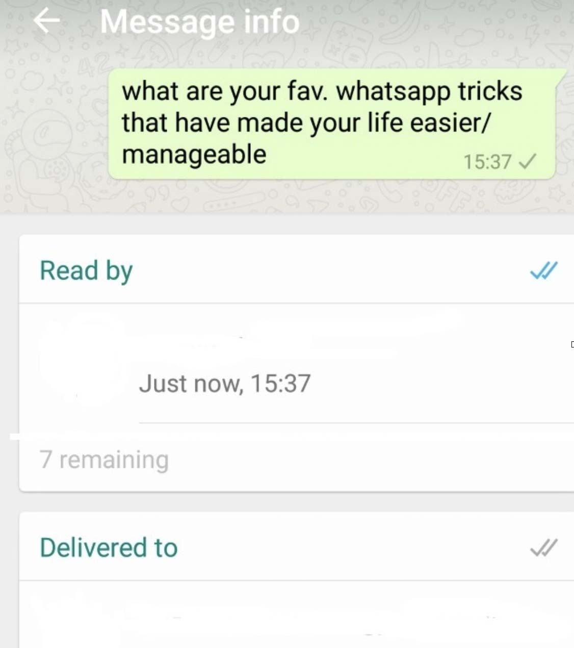 Le statut de votre message dans WhatsApp